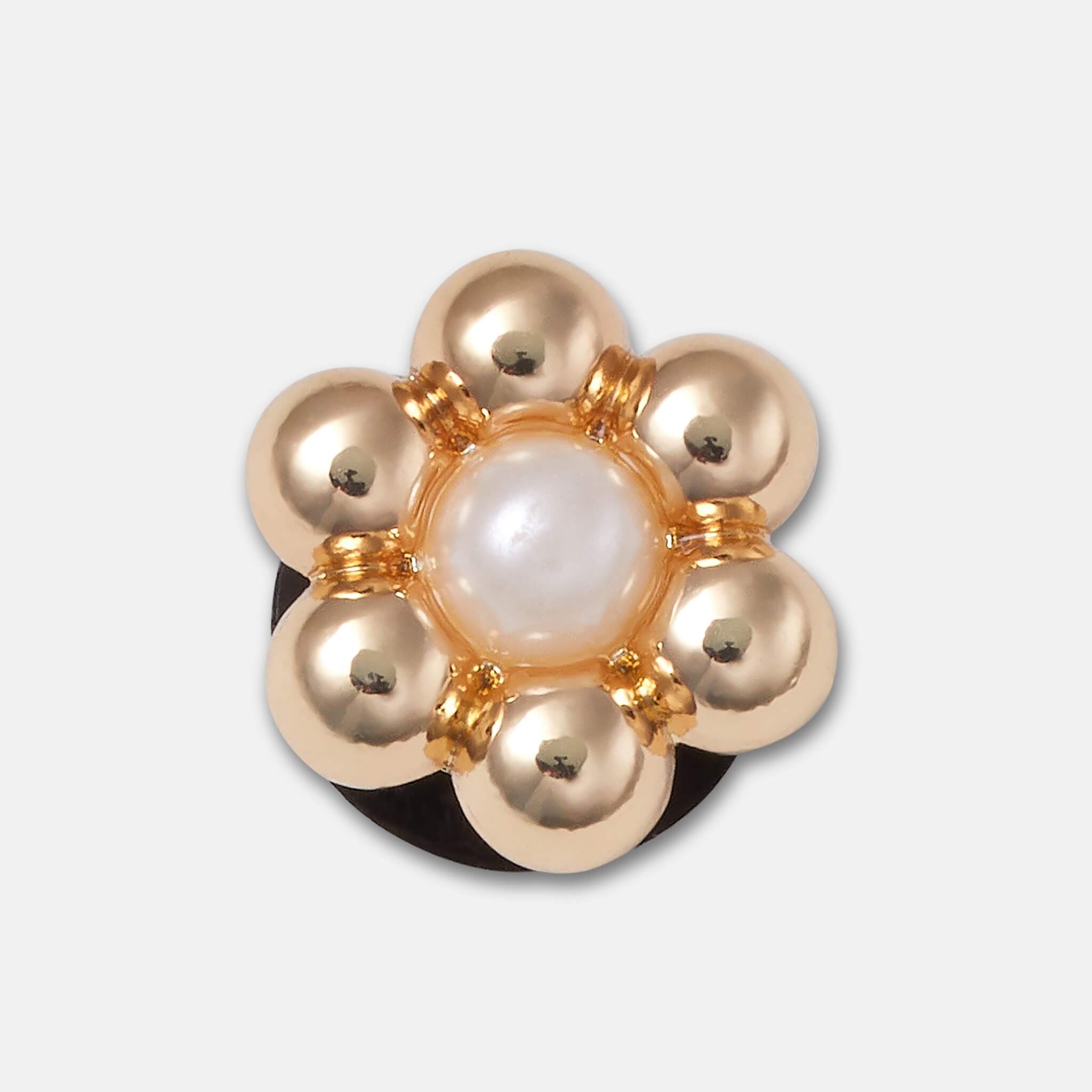 Przypinka Jibbitz – Gold and Pearl Tiny Flower