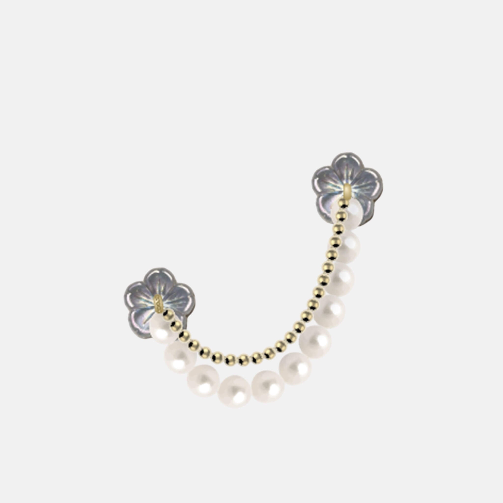 Przypinka Jibbitz – Gold and Silver Pearl Chain