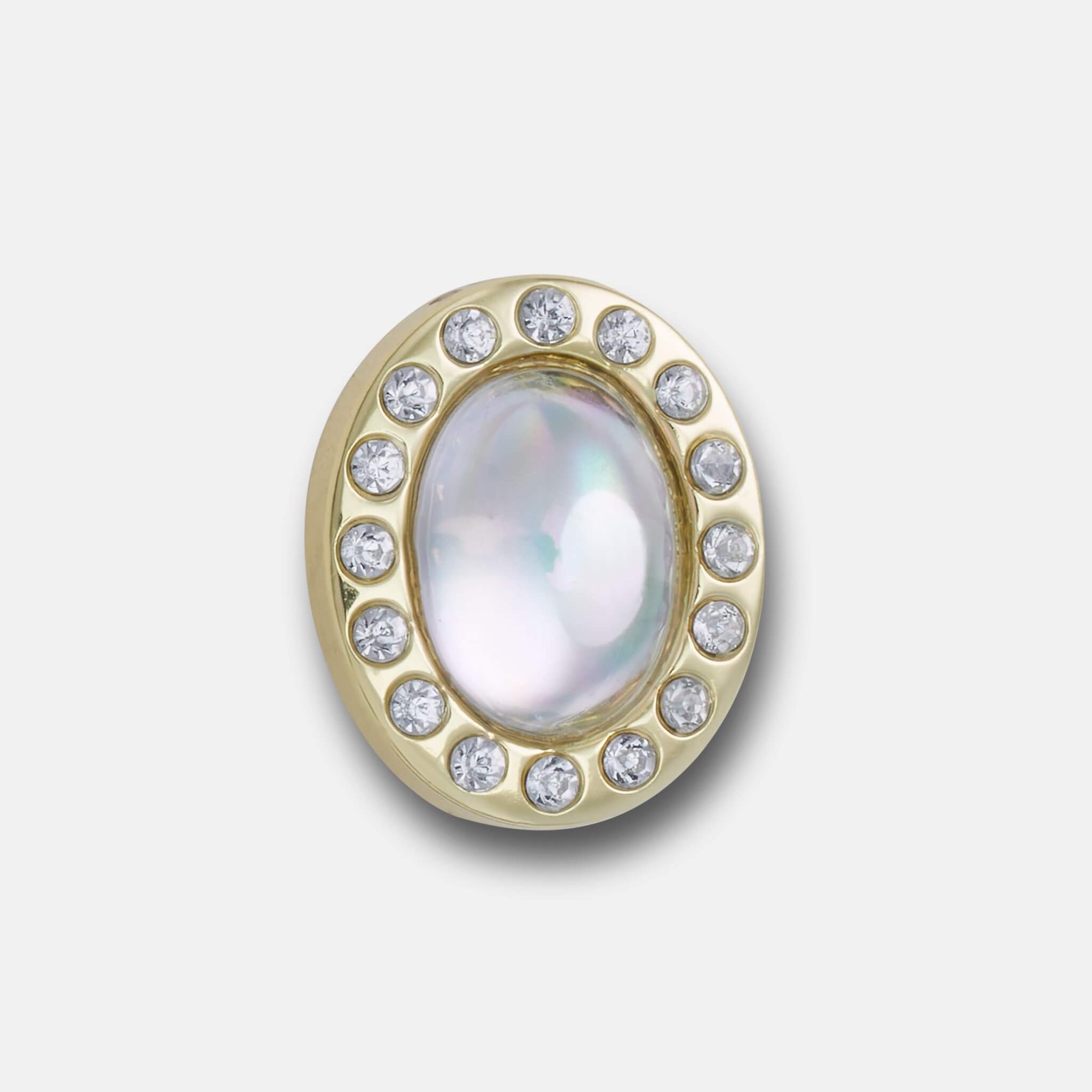 Przypinka Jibbitz – Tiny White Circle Gem