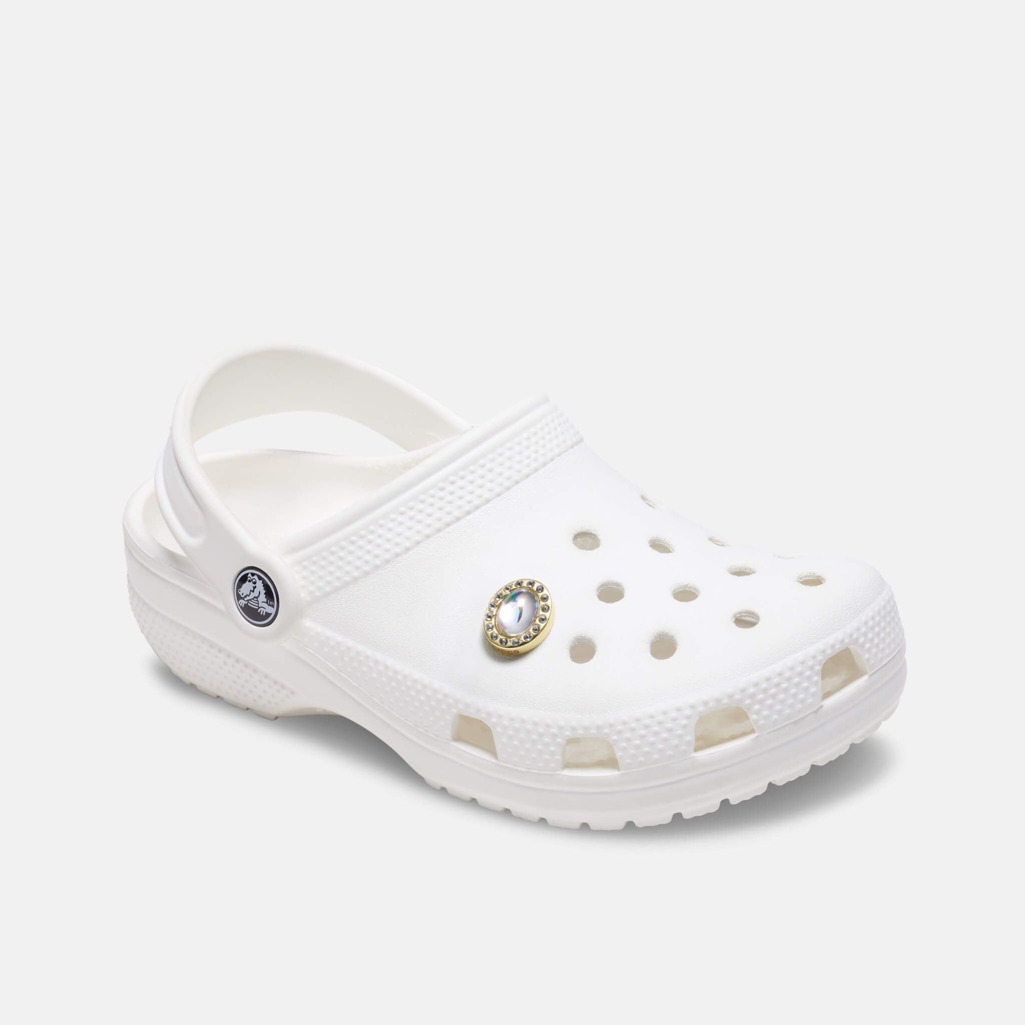 Przypinka Jibbitz – Tiny White Circle Gem