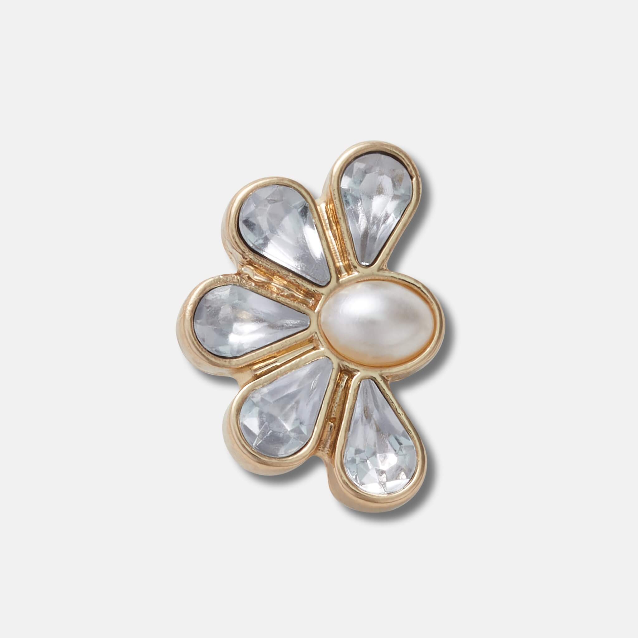 Przypinka Jibbitz – Half Gem Floral with Pearl