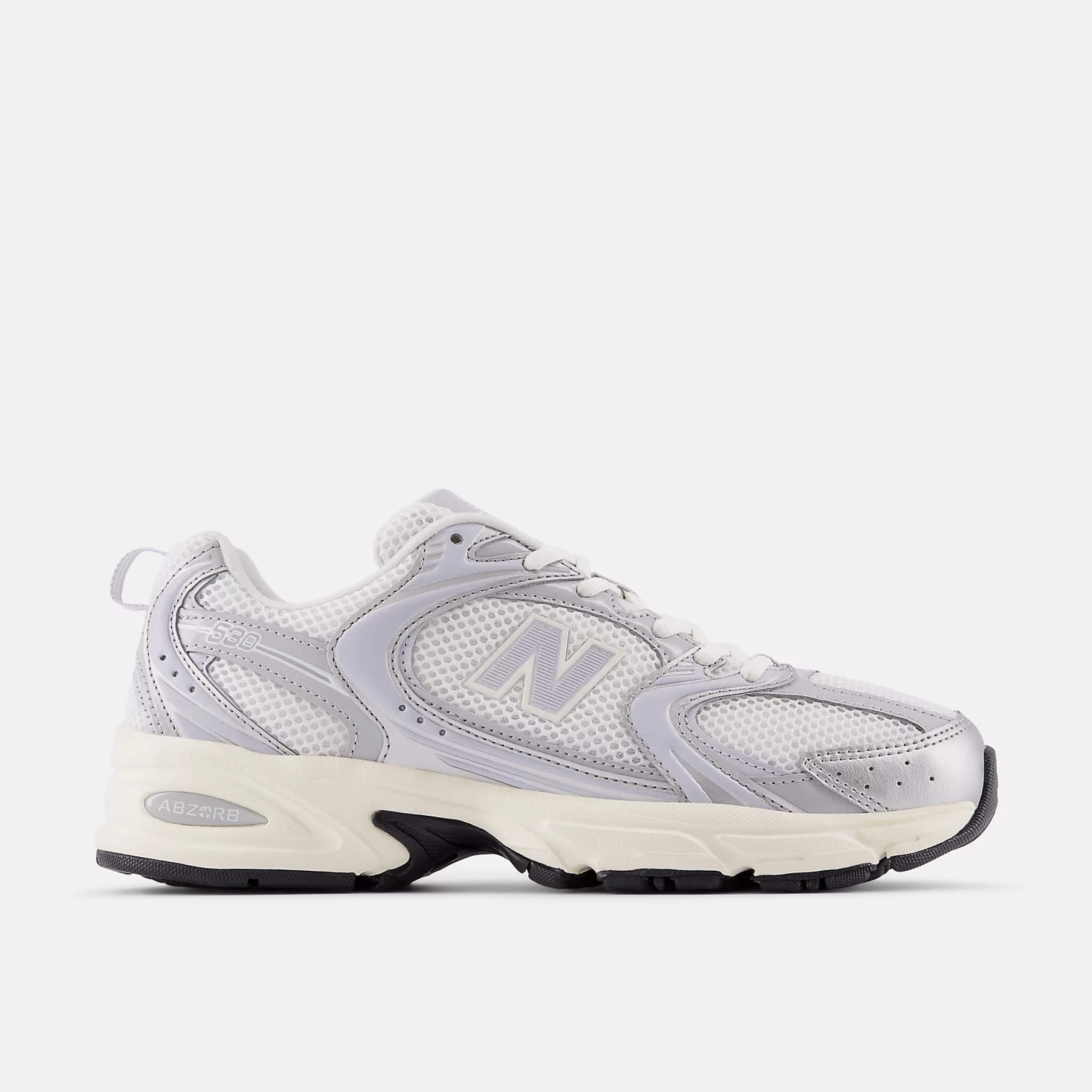 Unisex srebrne sneakersy New Balance U530