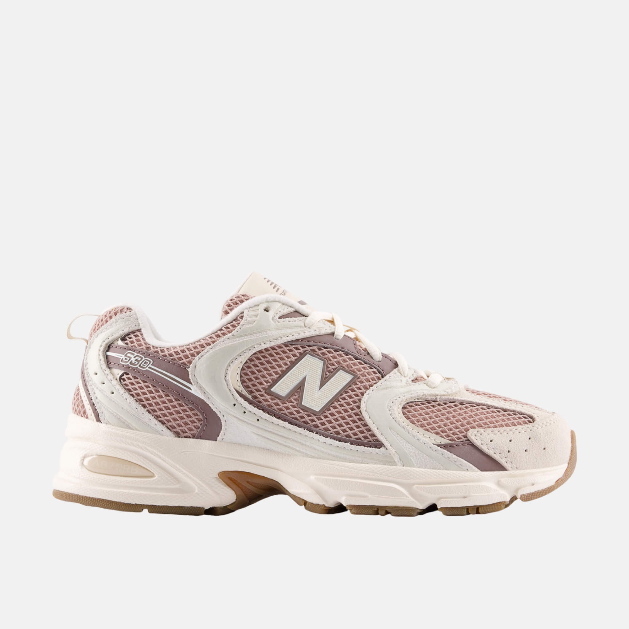 Unisex beige and brown New Balance U530 sneakers