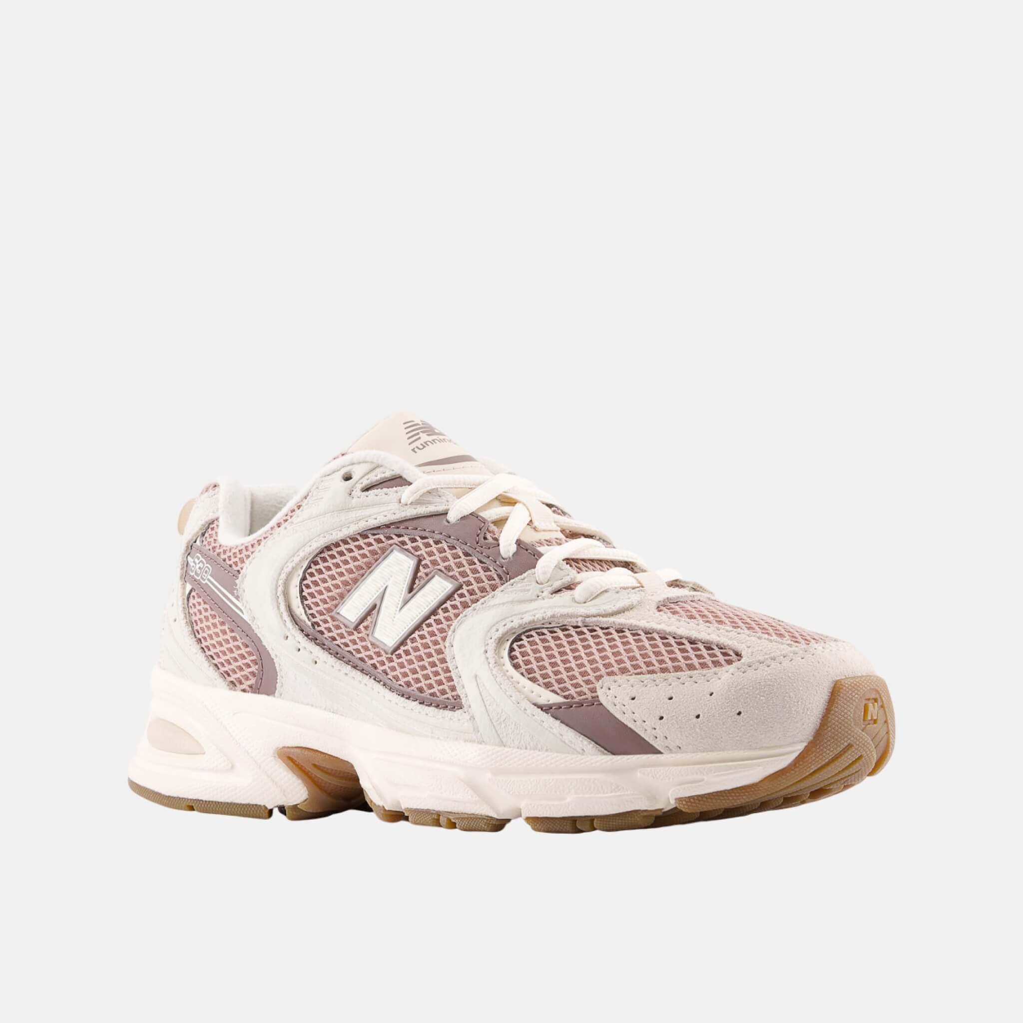 Unisex beige and brown New Balance U530 sneakers